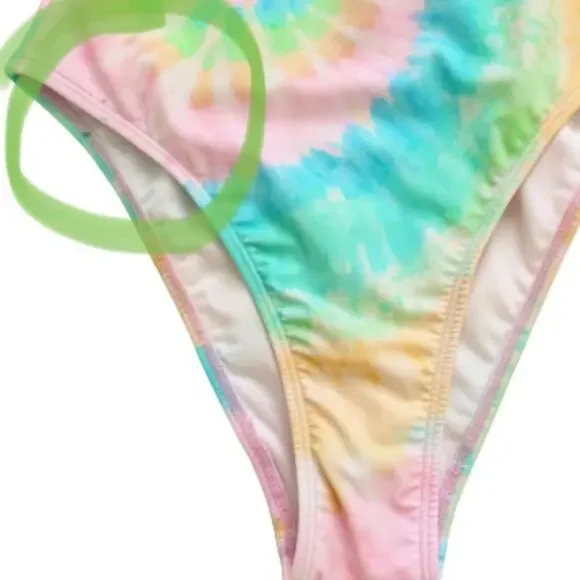 Stoney Clover Lane x Target Colab Rainbow Tie Dye One Piece Swimsuit Size XS New - Picture 11 of 16